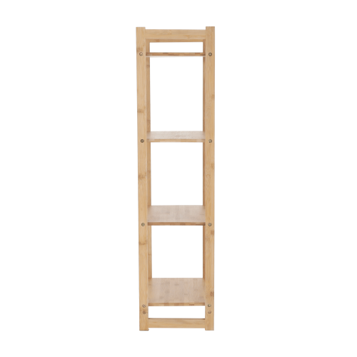 4-poličkový regál, prírodný bambus, IMPEROR TYP 2