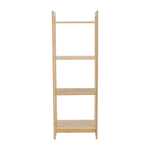 4-poličkový regál, prírodný bambus, IMPEROR TYP 2