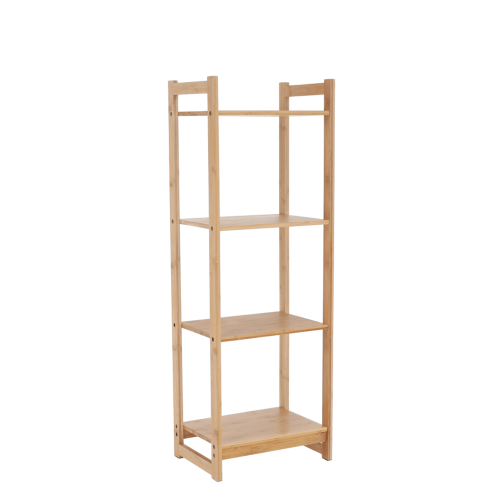 4-poličkový regál, prírodný bambus, IMPEROR TYP 2