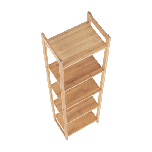 5-poličkový regál, prírodný bambus, IMPEROR TYP 3