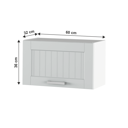 Horná skrinka, svetlosivá/biela, JULIA TYP 9