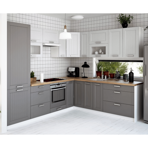 Horná skrinka, tmavosivá/biela, JULIA TYP 2