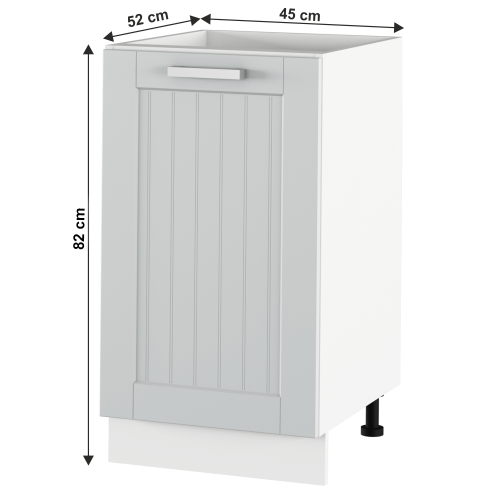 Spodná skrinka, svetlosivá/biela, JULIA TYP 54