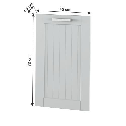 Dvierka na umývačku 45, svetlosivá, JULIA TYP 55