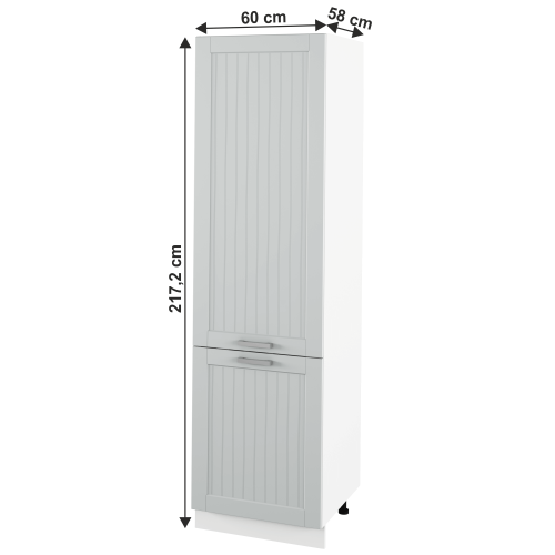 Potravinová skrinka, svetlosivá/biela, JULIA TYP 80