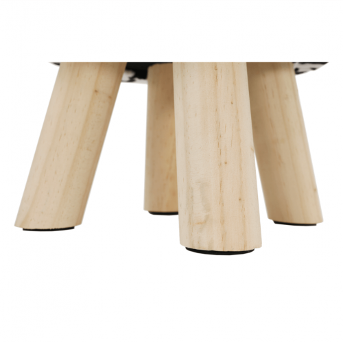 Taburet v tvare kravičky, látka Velvet biela/čierna/prírodná, MOLLY