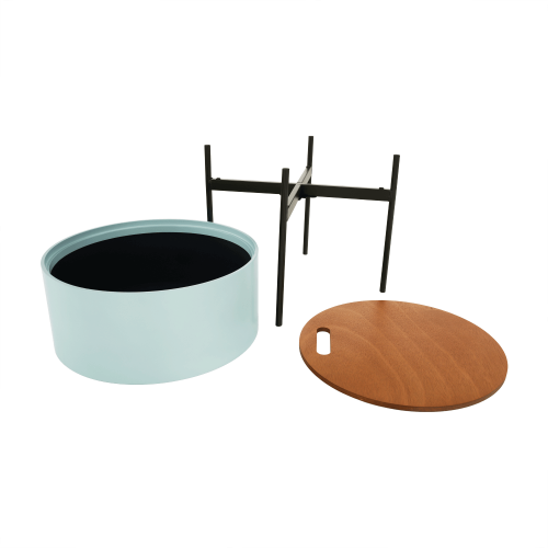 Príručný stolík, neo mint/prírodná/čierna, MOSAI