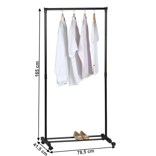 Pojazdný vešiak, čierna, VANDER