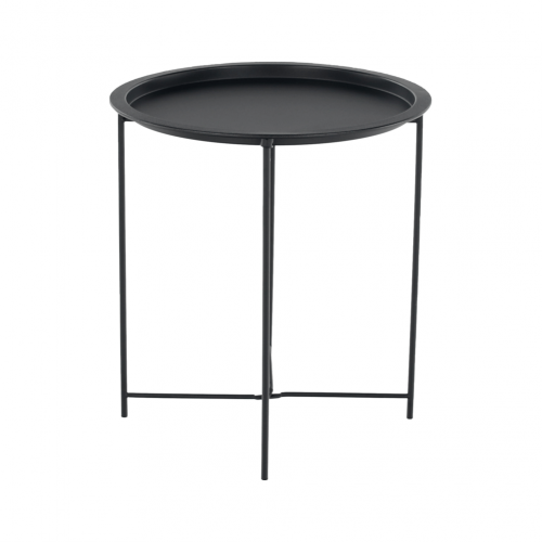 Príručný stolík s odnímateľnou táckou, čierna, RENDER