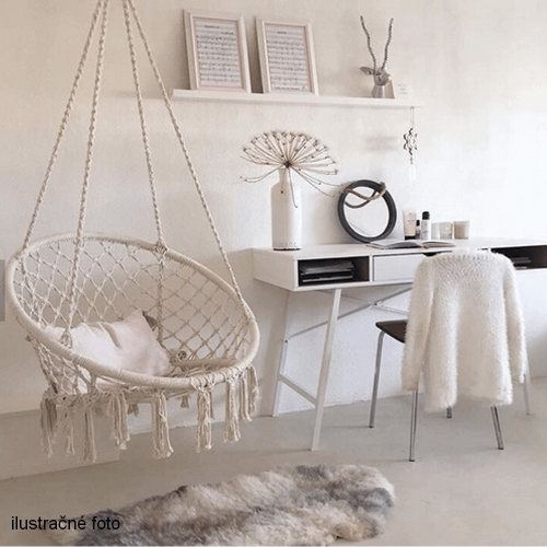 Závesné kreslo, biela, AMADO 2 NEW