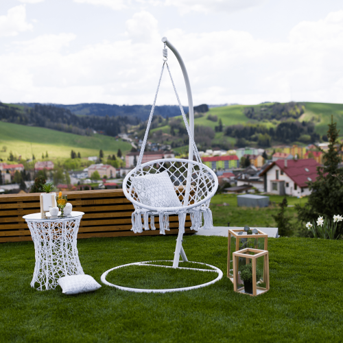 Závesné kreslo, biela, AMADO 2 NEW