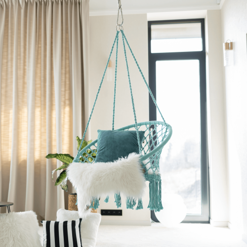 Závesné kreslo, mentolová, AMADO 2 NEW