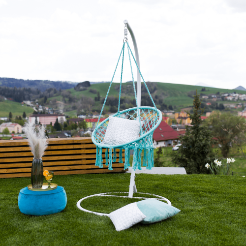 Závesné kreslo, mentolová, AMADO 2 NEW