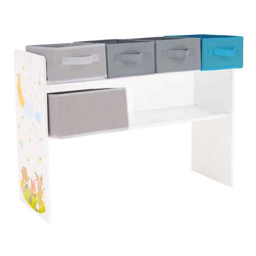 Organizér/regál na hračky, viacfarebná/vzor, DARLING TYP 2