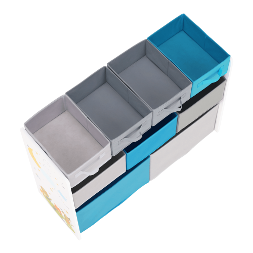 Organizér/regál na hračky, viacfarebná/vzor, DARLING TYP 2