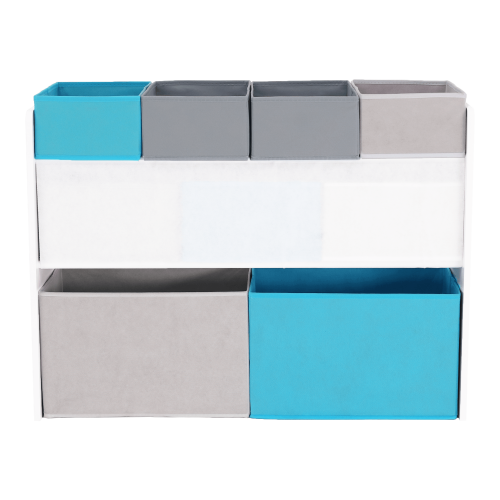 Organizér/regál na hračky, viacfarebná/vzor, DARLING TYP 2