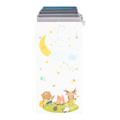 Organizér/regál na hračky, viacfarebná/vzor, DARLING TYP 2