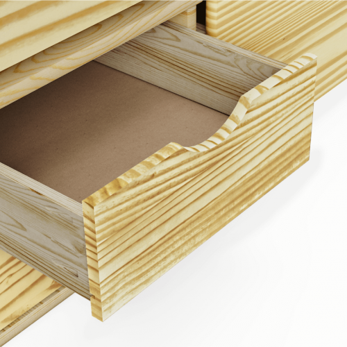 Posteľ s úložným priestorom, prírodná, masív, 90x200, MAXI NEW