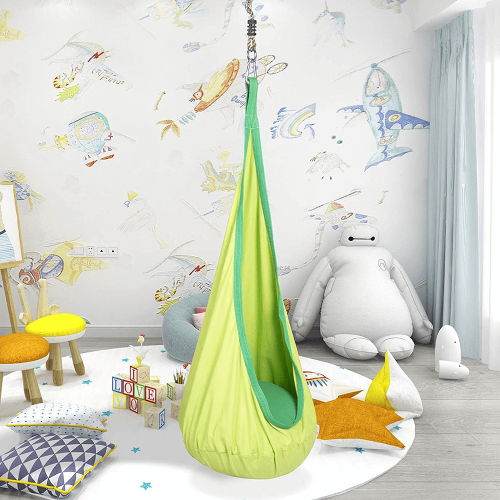 Závesné hojdacie kreslo, zelená, SIESTA TYP 1