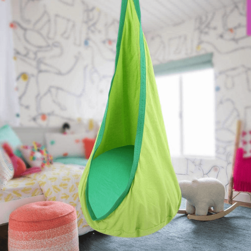 Závesné hojdacie kreslo, zelená, SIESTA TYP 1