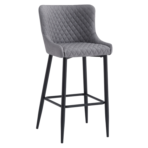 Barová stolička, sivá/čierna, CEZARIA