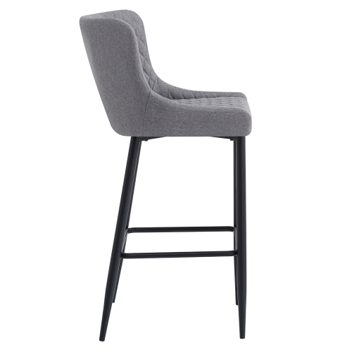 Barová stolička, sivá/čierna, CEZARIA