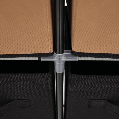 Komoda s látkovými šuplíkmi, čierna/hnedá/sivá, CAMILO TYP 2