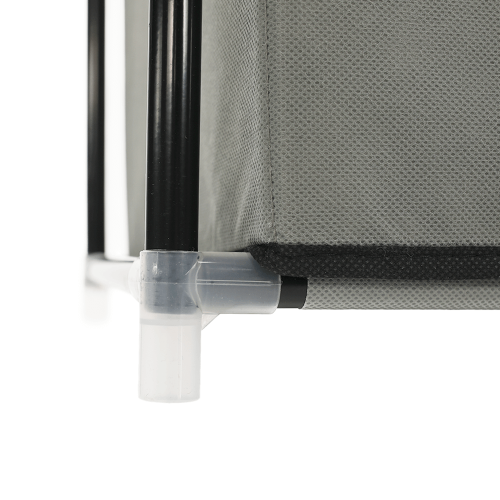 Komoda s látkovými šuplíkmi, čierna/hnedá/sivá, CAMILO TYP 2