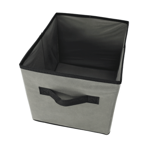 Komoda s látkovými šuplíkmi, čierna/hnedá/sivá, CAMILO TYP 2