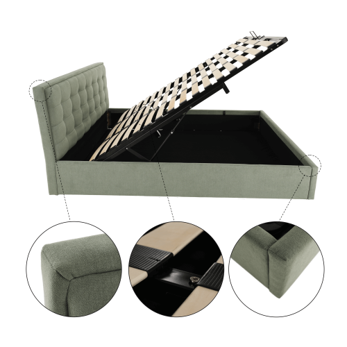 Posteľ, mentolová, 160x200, ELSIE