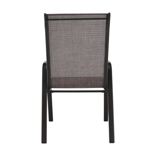 Stohovateľná stolička, hnedý melír/hnedá, ALDERA