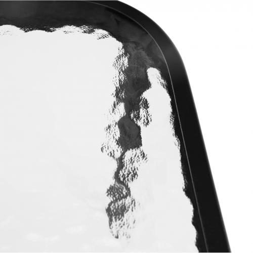 Záhradný príručný stolík, čiena oceľ/tvrdené sklo, RAMOL