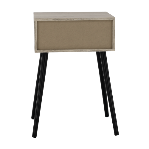 Príručný/nočný stolík, dub/čierna, ALYSANDRA TYP 1