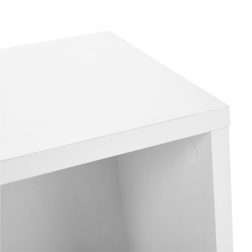 Detská knižnica s miestom na sedenie, biela/sivá, FERIA