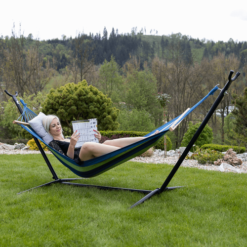 Hojdacia sieť, tyrkysová/modrá/zelená, EVANA NEW - single