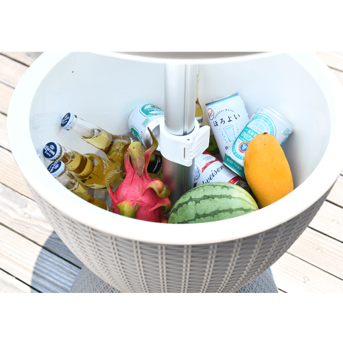 Záhradný chladiaci stolík, sivá, FABIR