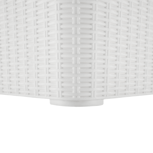 Záhradný úložný box/príručný stolík, biela, UGUR