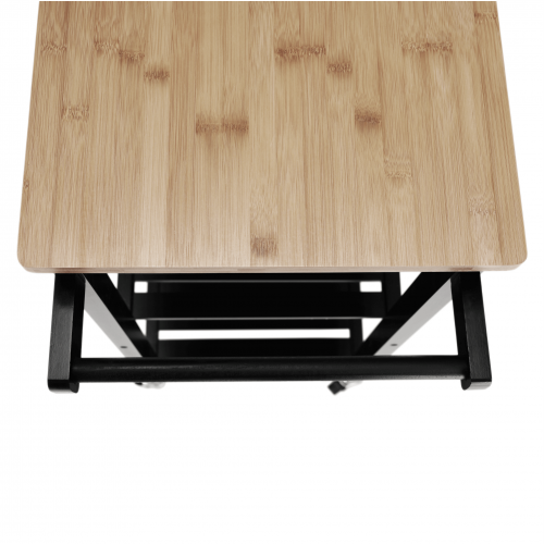 Servírovací vozík, prírodná/čierna, ARETE