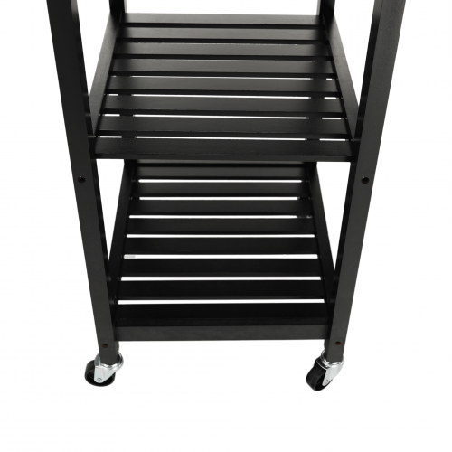 Servírovací vozík, prírodná/čierna, ARETE