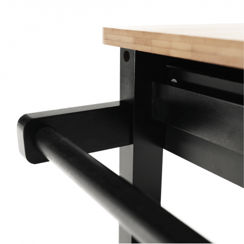 Servírovací vozík, prírodná/čierna, ARETE