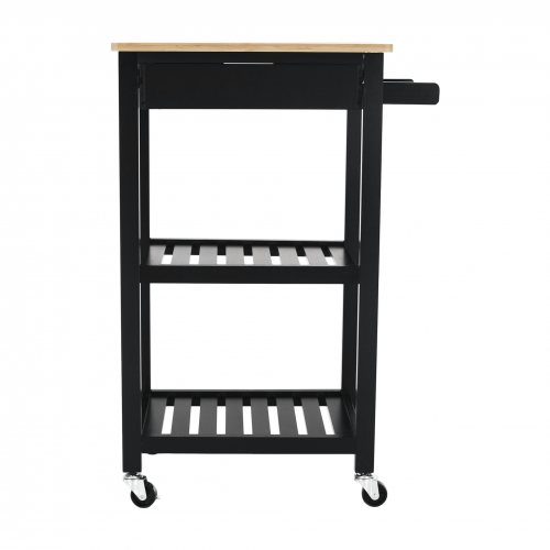 Servírovací vozík, prírodná/čierna, ARETE