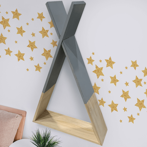 Detská polička, sivá/prírodná, JOLI