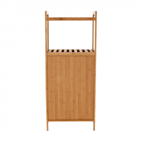 Kôš na bielizeň, prírodný bambus/sivá, KERI NEW