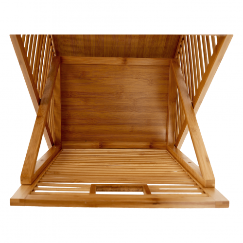 Kôš na bielizeň, prírodný bambus/sivá, KERI NEW