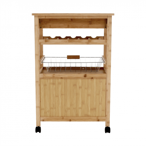 Servírovací vozík, prírodná, NAVID