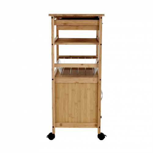 Servírovací vozík, prírodná, NAVID