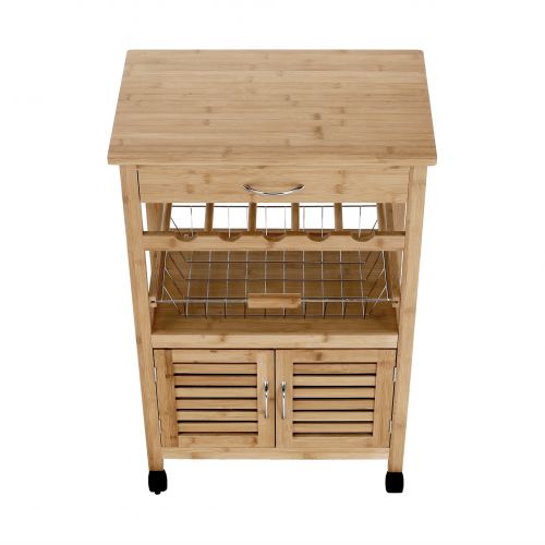 Servírovací vozík, prírodná, NAVID