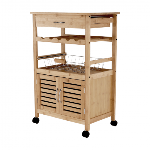 Servírovací vozík, prírodná, NAVID