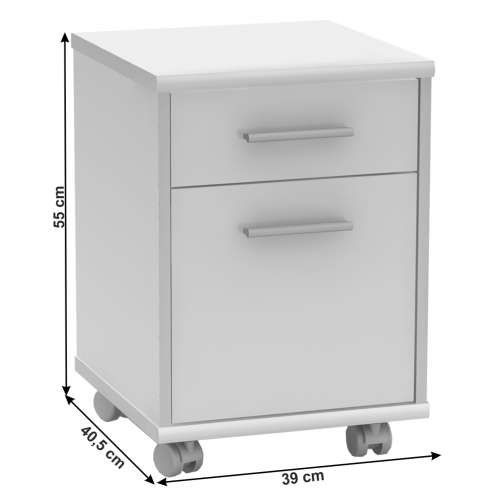 Kancelársky kontajner, biela, JOHAN 2 NEW 07