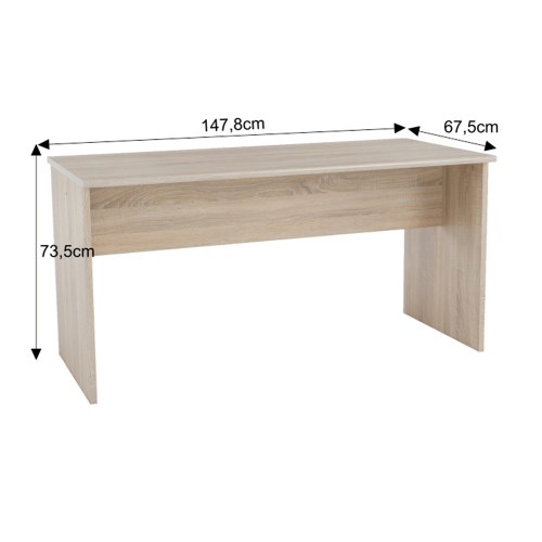 Písací stôl, obojstranný, dub sonoma, JOHAN 2 NEW 08 JH112